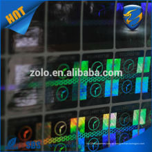 Material PET Shenzhen ZOLO 3D holograma adesivo reflexivo